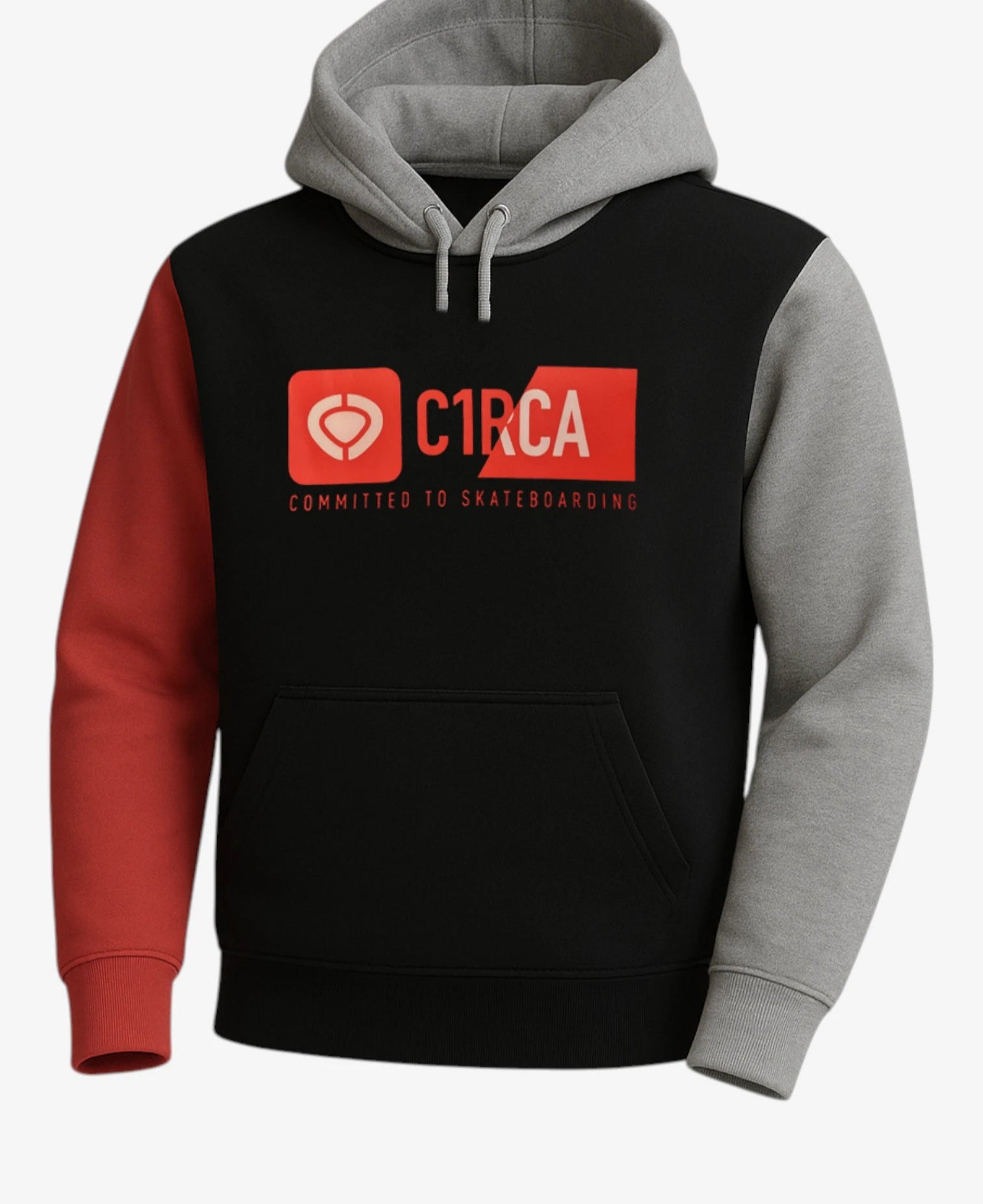 Circa Split Hood Black - Men's Zip Up Hoodie for Casual Wear & Street Style | Winter Warmth & Gym Essentials