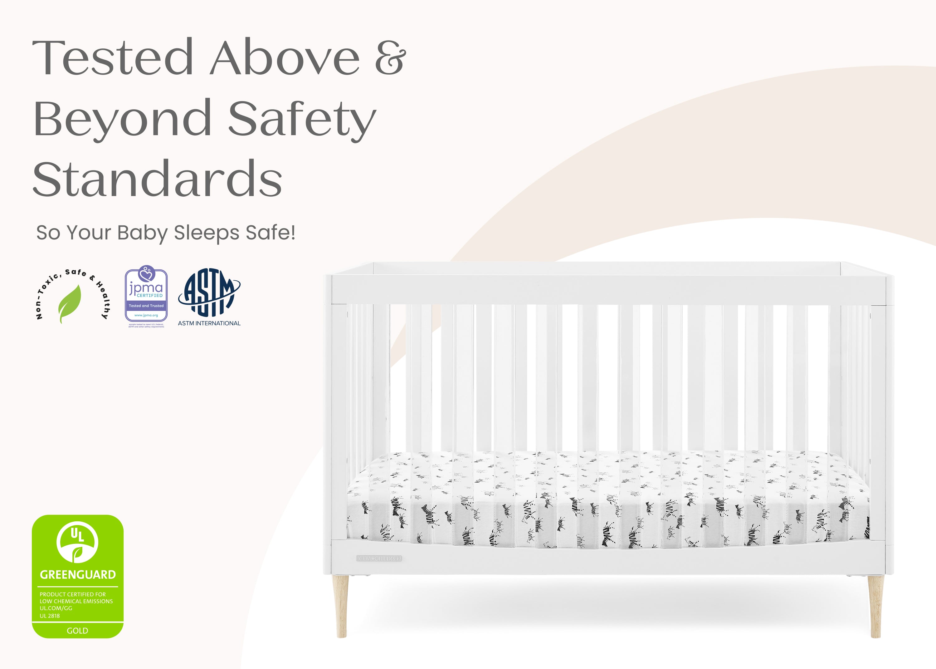 Austin Acrylic 4-in-1 Convertible Baby Crib - Toddler Bed, Daybed & Full-Size Bed | Modern Nursery Furniture for Boys & Girls | Perfect for Small Spaces & Growing Families
