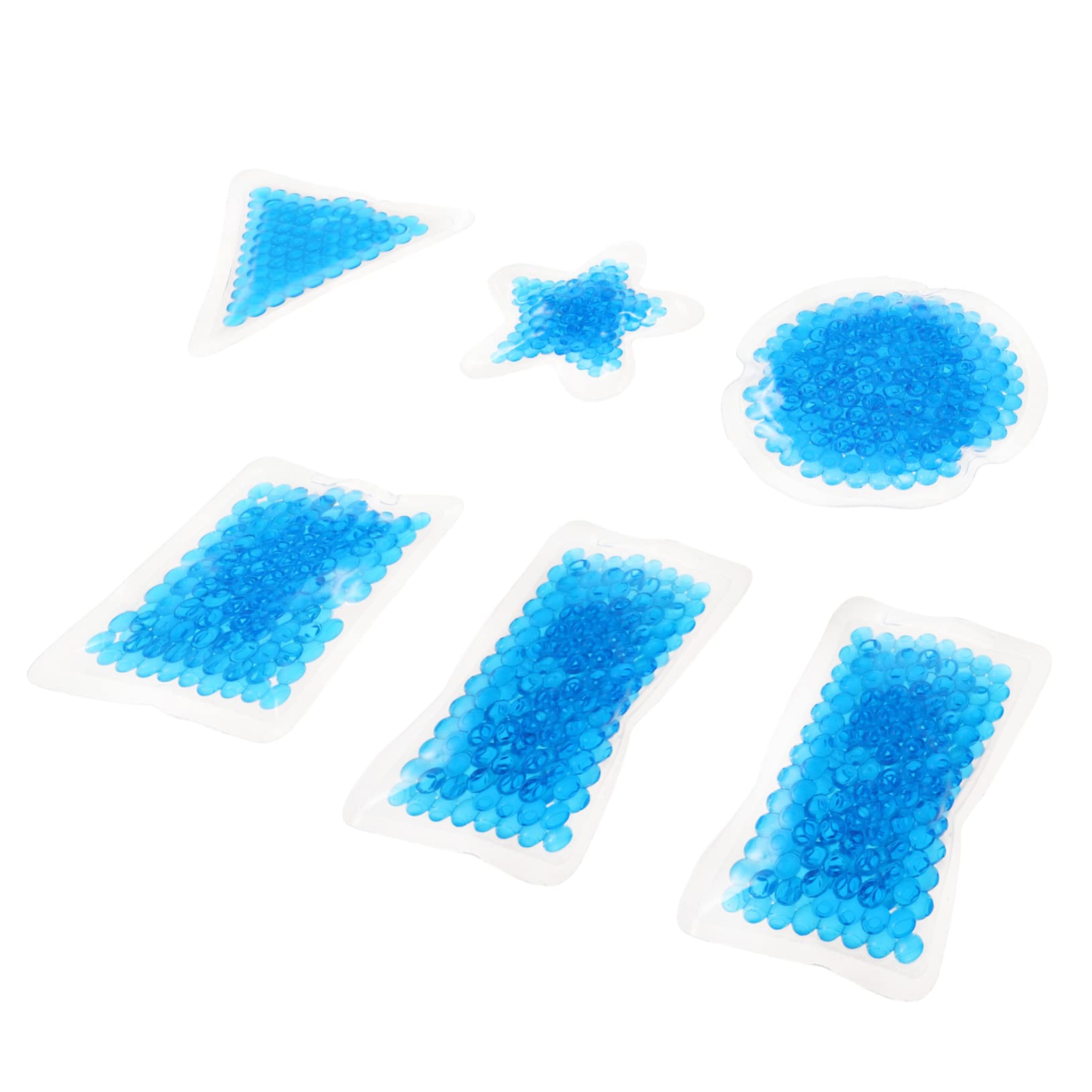 6Pcs Reusable Gel Ice Packs for Hot & Cold Therapy - Compact Cooling & Heating Pads for Injuries, Pain Relief, Sports Recovery & First Aid - Portable Ice Bags for Lunch Boxes, Coolers & Medical Use (Blue)