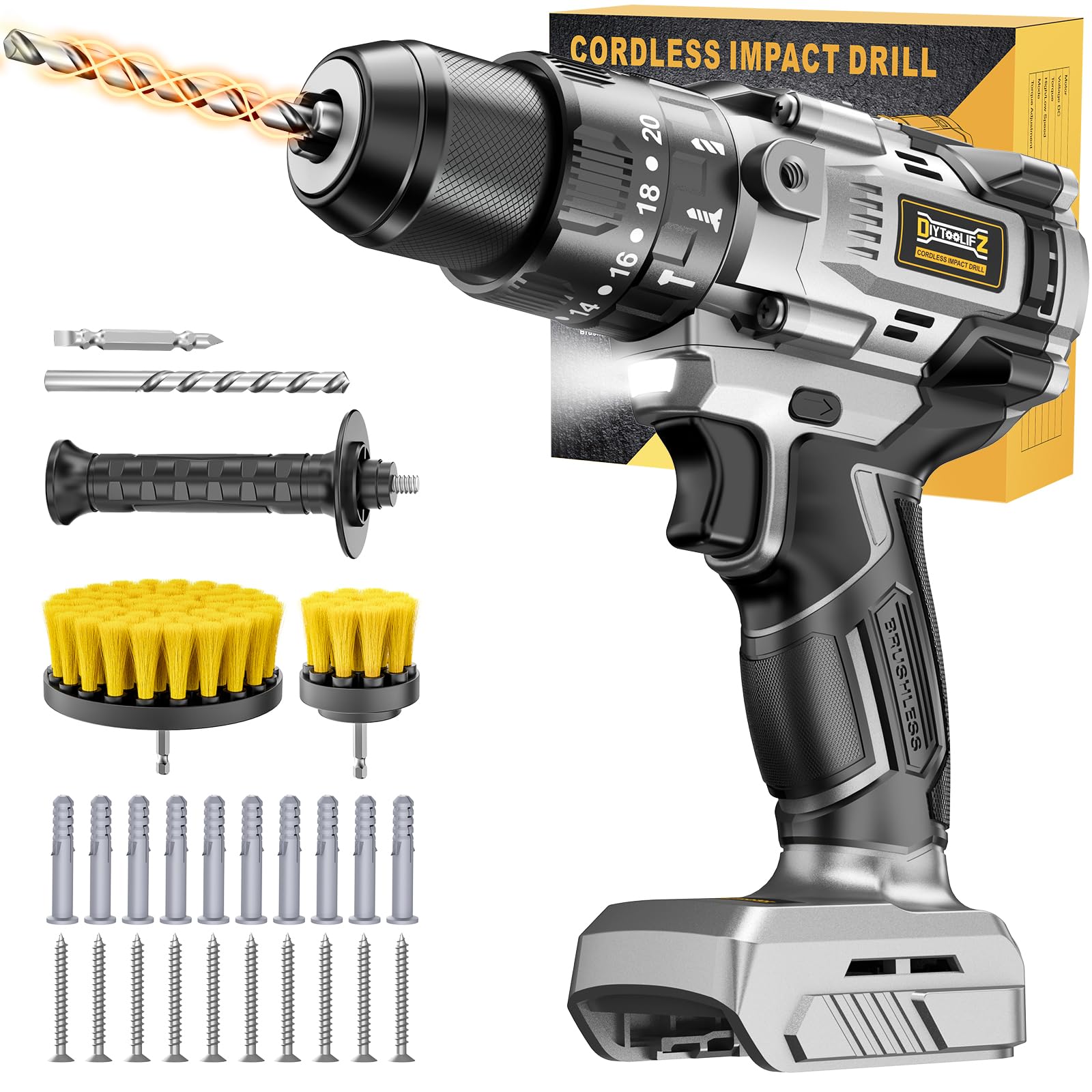 **Dewalt 20V Cordless Power Drill Kit - 3 Modes, 1/2 Inch Keyless Chuck, Variable Speed, 20 Position Electric Drill Driver for Home, Garden & DIY Projects (Battery Not Included)**