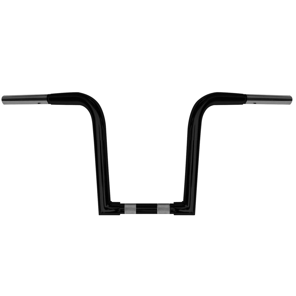 Outlaw Z Narrow Base 10-Inch Black Ape Hanger Handlebars for Harley Davidson Motorcycles - Perfect for Custom Cruiser and Chopper Bike Builds