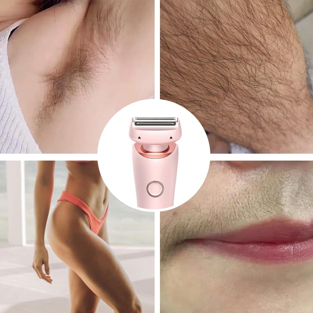 2024 New SilkGlide Pro Wet & Dry Bikini Trimmer for Women - 3-in-1 Electric Shaver for Pubic Hair, Legs & Underarms - Waterproof Women's Razor (Pink) | Perfect for Travel, Gym & Sensitive Skin Care