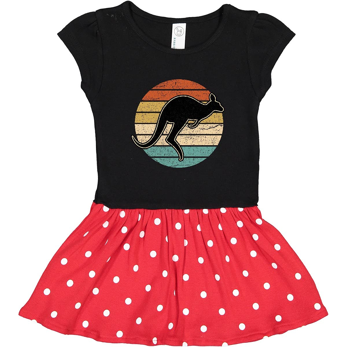Retro Kangaroo Australia Print Toddler Dress - Cute Baby Girl Outfit for Playdates, Parties & Photo Shoots