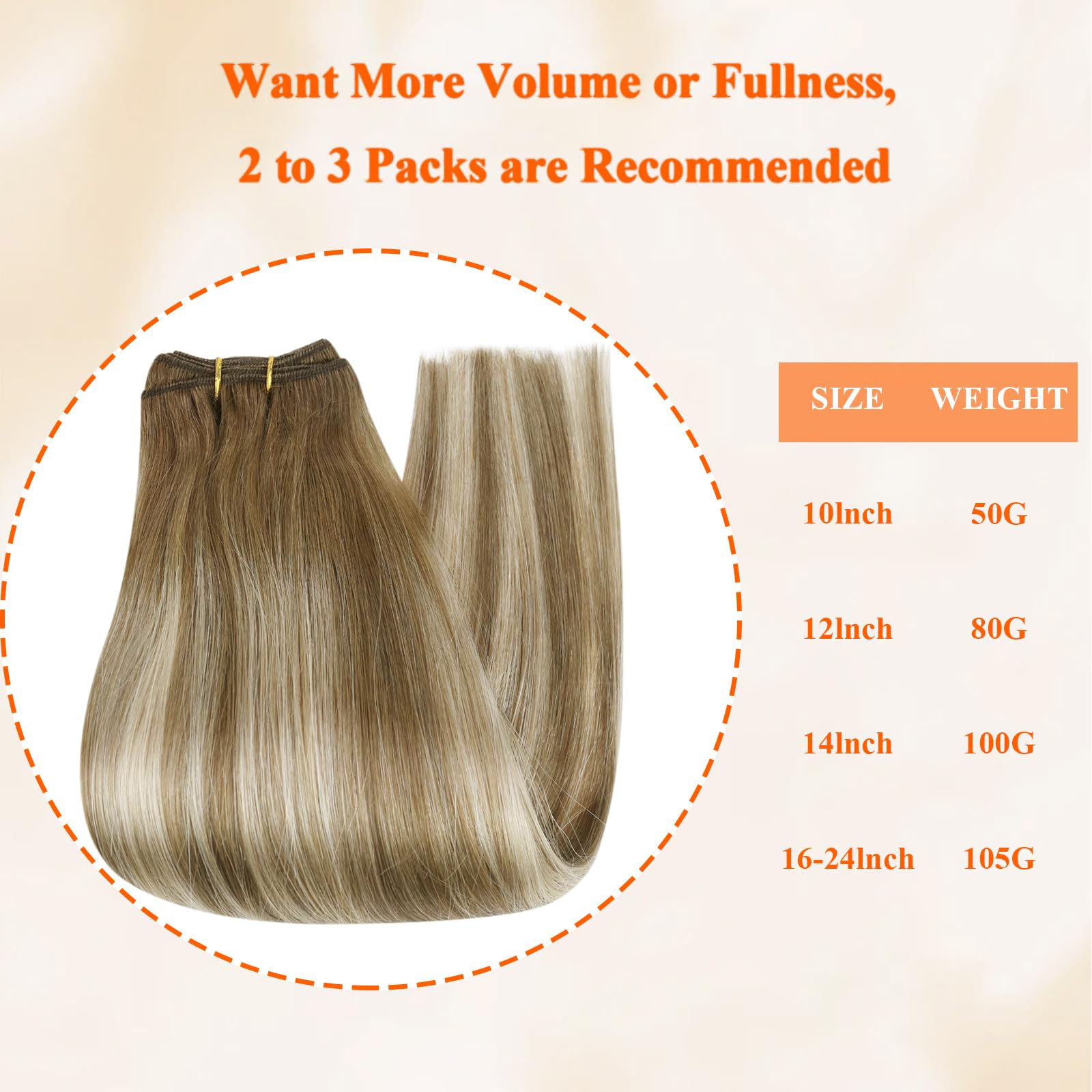 20 Inch Full Shine Human Hair Extensions - 100% Real Human Hair Sew-In & Balayage Tape-In Extensions for Volume & Length - Perfect for Weddings, Parties & Daily Styling