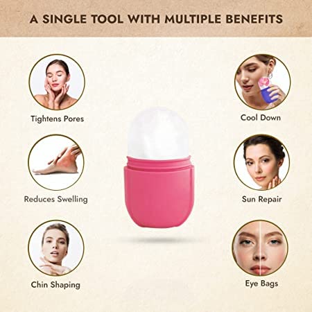 DUNGRANI ENTERPRISE Korean Ice Face Massage Roller - Cooling Facial Massager Tool for Women, Anti-Puffiness & Skin Tightening - Perfect for Morning Routine, Post-Workout Recovery & Makeup Prep