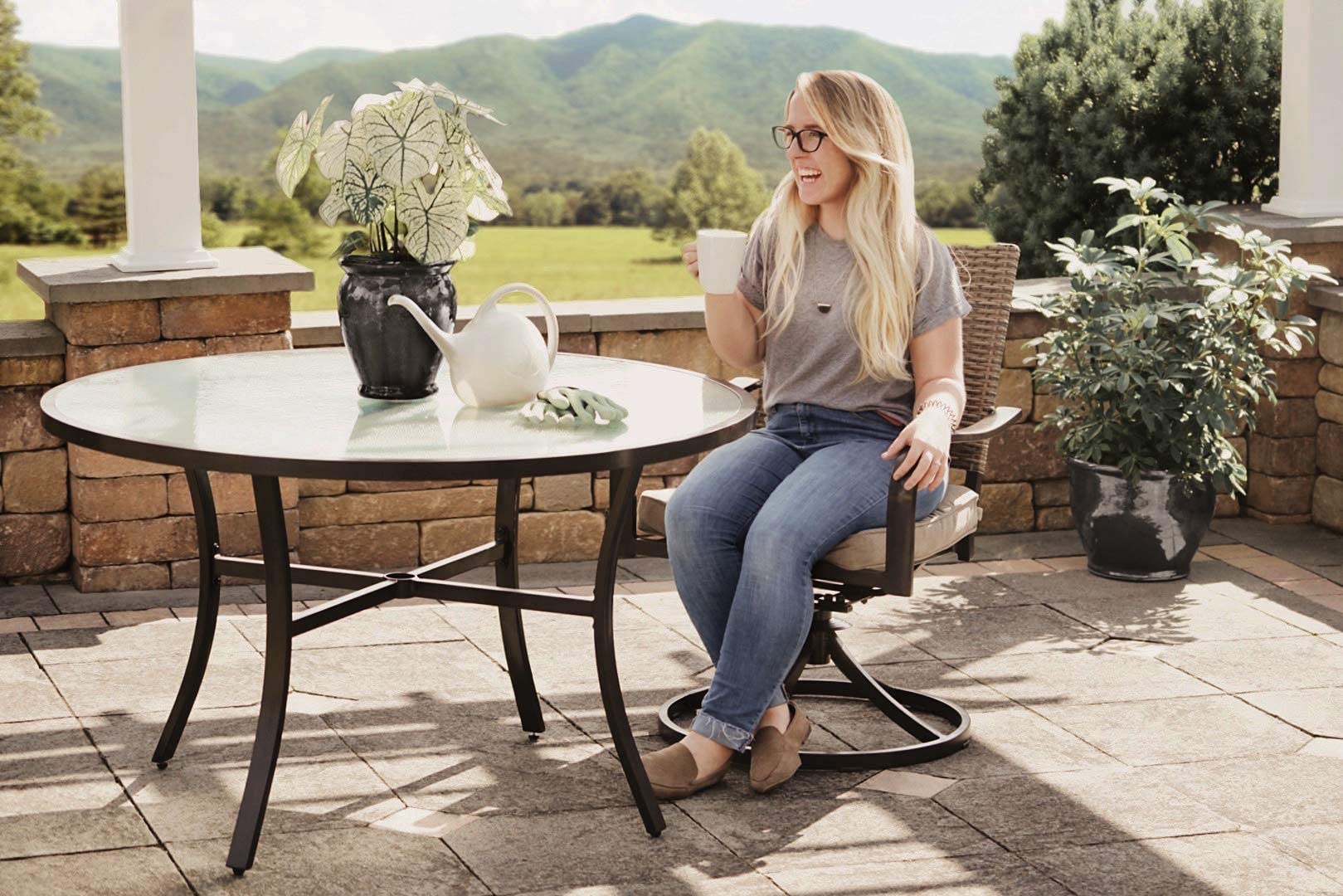 Round Outdoor Patio Dining Table 40