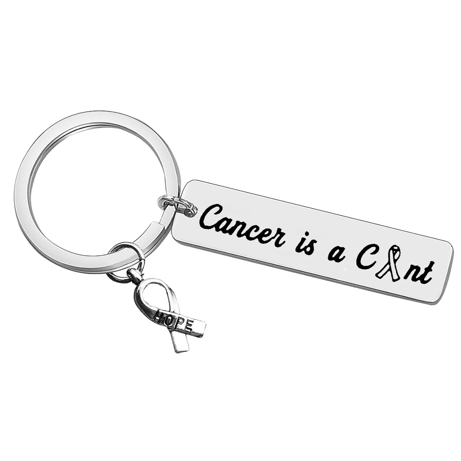 Courageous Cancer Survivor Keychain - Inspirational Gift for Cancer Fighters & Survivors - Get Well Soon Present for Women & Men - Perfect for Awareness Events, Support Groups & Daily Encouragement