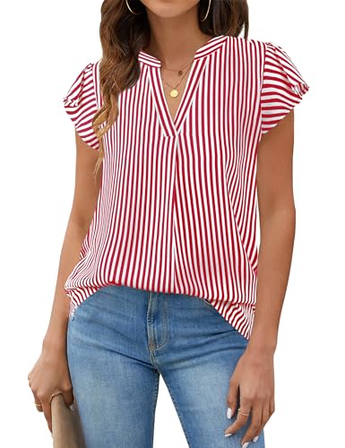 Striped-red and White