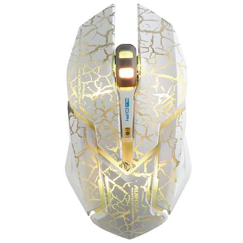 E Blue M639 4000DPI USB Wired Gaming Mouse with 6 Programmable Buttons & RGB Backlight - Crack Pattern Design for PC, Laptop, Esports & FPS Gaming