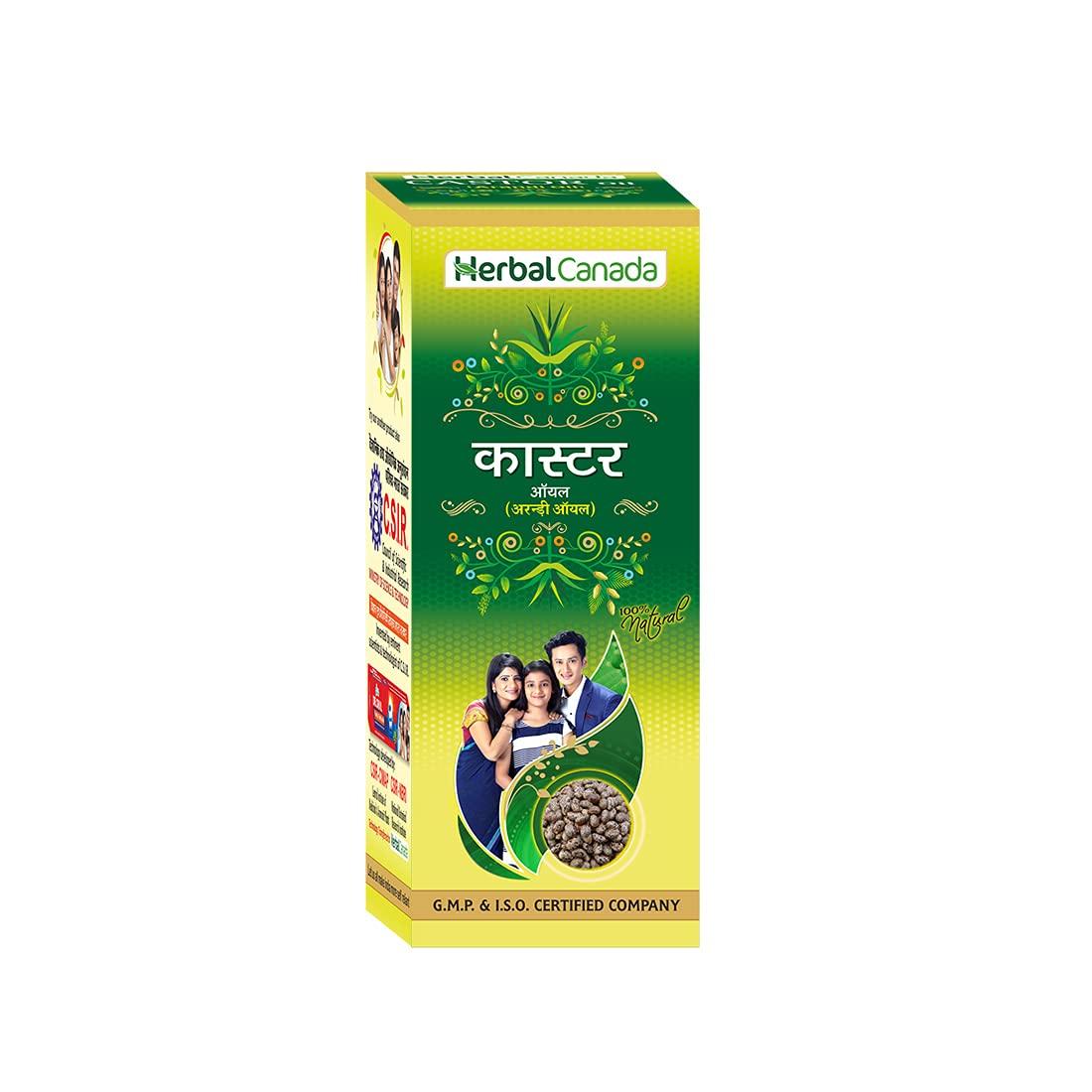 100% Natural Herbal Canada Castor Oil (Arandi Oil) for Hair Growth & Strength - 2 Pack (100ML Each) | Promotes Thicker Hair, Eyebrows & Eyelashes | Perfect for Daily Hair Care & Scalp Treatment