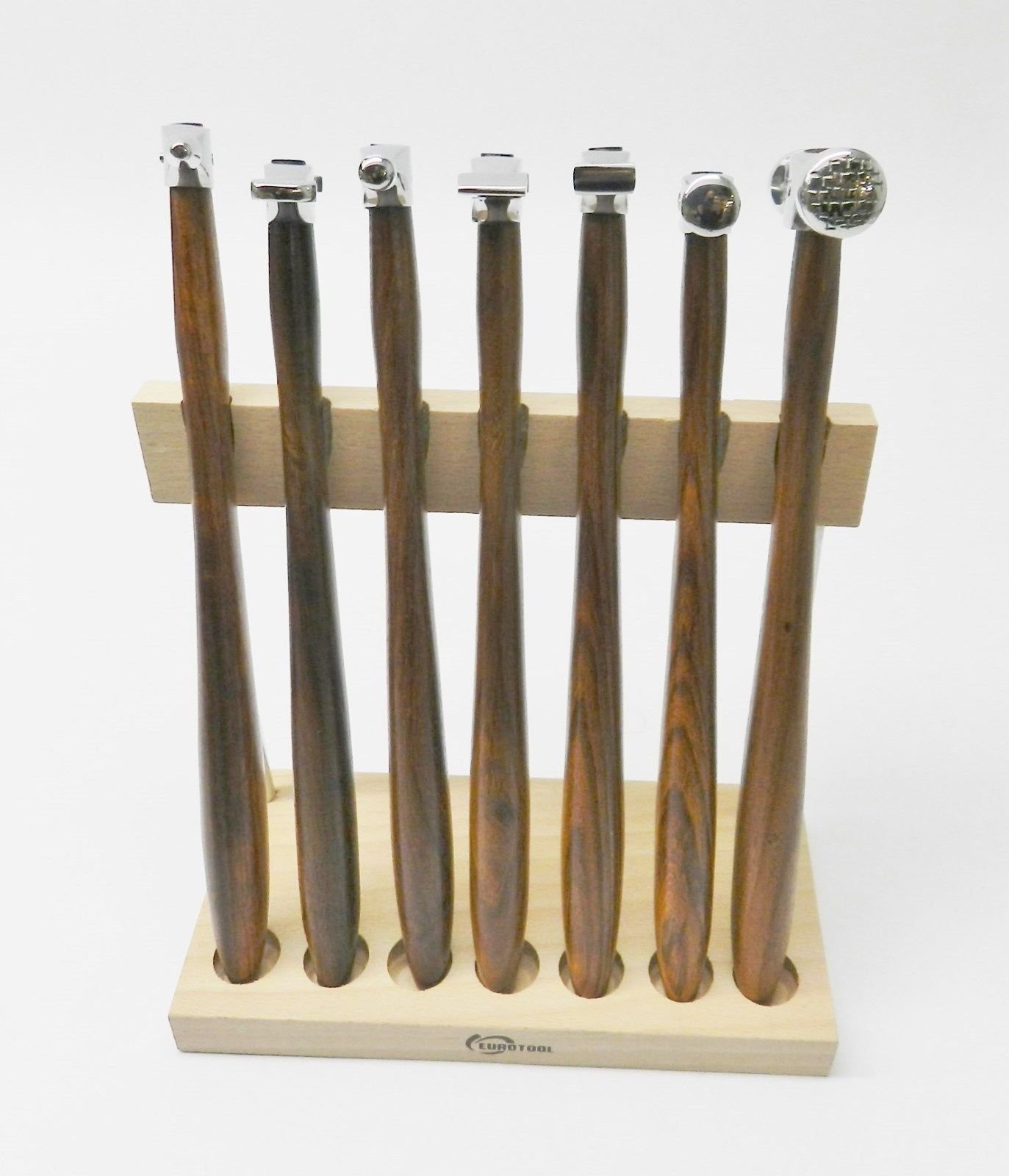 7-Piece Mini Hammer Set with Stand for Jewelry Making, Metalsmithing, Metal Forming & Shaping - Perfect for DIY Crafts, Jewelry Repair & Small Metal Projects by JTS