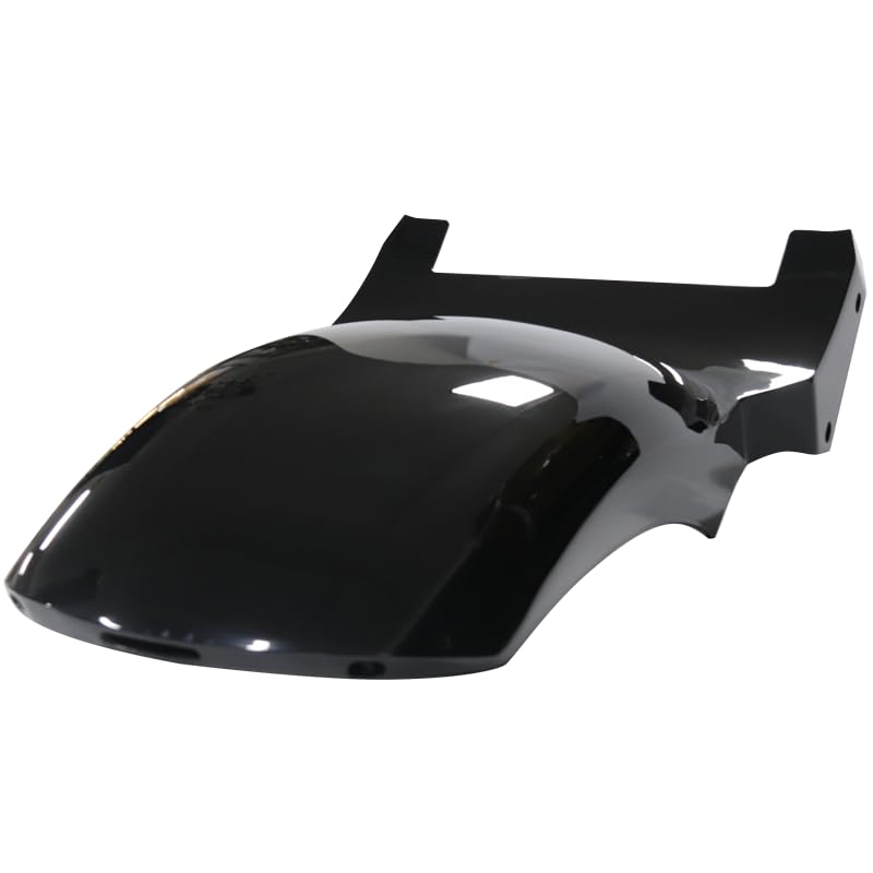 Heavy Duty Gloss Black Motorcycle Rear Fender Mudguard with Brake & Turn Lights - Compatible with 2013-2017 Harley Davidson Softail Breakout - Perfect for Wet Weather Riding and Custom Bike Upgrades