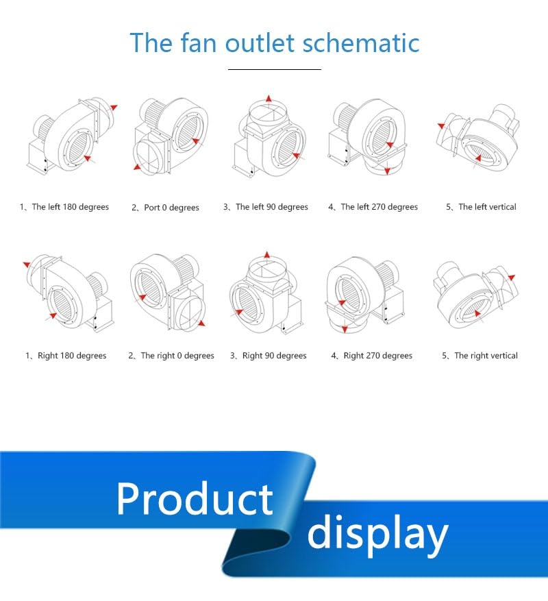 CY100 Small Centrifugal Fan 45W - High Performance Exhaust Fan, Pipe Draft Blower, Multi-Wing Sirocco Fan for Fresh Air Circulation - Durable for Home Ventilation, Workshop Cooling & HVAC Systems