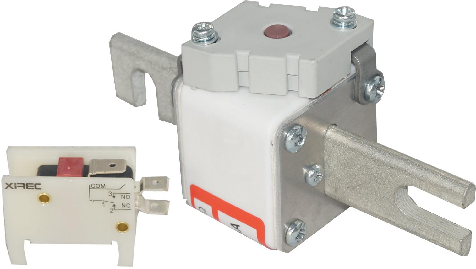 High Amp Semiconductor Fuse 800A 690VAC DIN 43653 Square Body with Indicator & Microswitch - 200kA Breaking Capacity for Industrial Power Protection & Electrical Equipment Safety