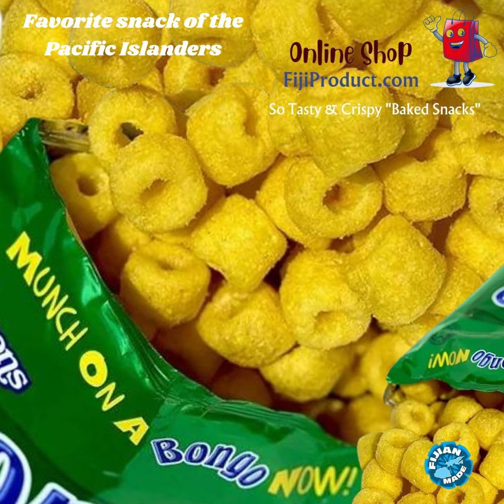 Bongo Chicken Flavor Puff Snacks - Value Pack of 10 x 28g Bags | Crunchy & Delicious Pacific Islanders' Favorite Snack for Parties, Road Trips & Movie Nights