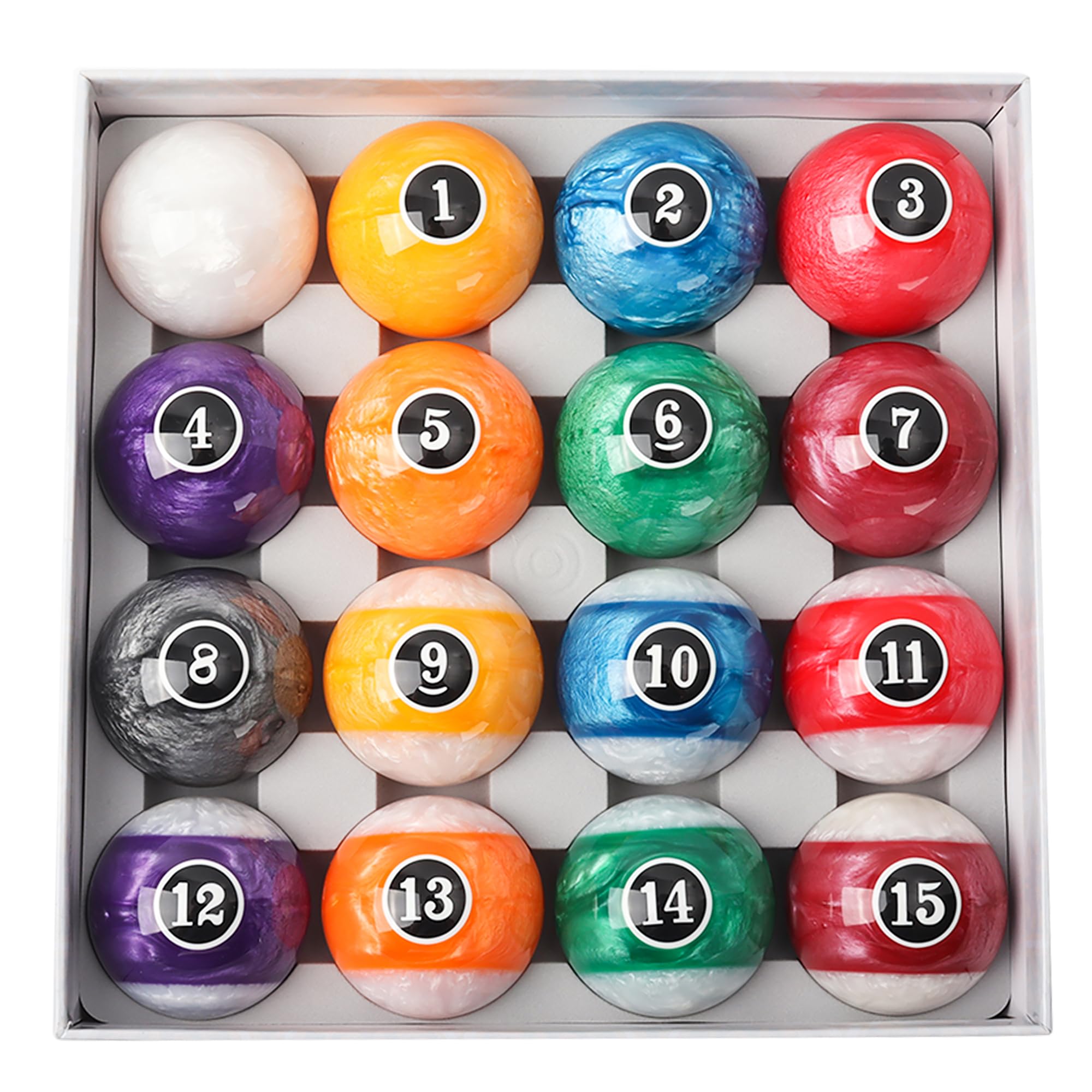 GSE Games & Sports Expert 2 1/4-Inch Professional Regulation Size Billiard Pool Balls Set - Standard 16 Balls for Billiards & Pool Tables - Multiple Color Options - Perfect for Home Game Rooms, Bars & Professional Tournaments