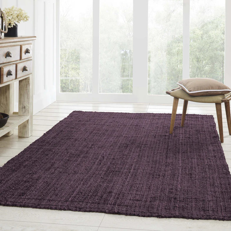 Kula Braided Jute Handwoven Reversible Indoor Area Rug - Eco-Friendly Natural Fiber Floor Mat for Living Room, Bedroom & Nursery Decor