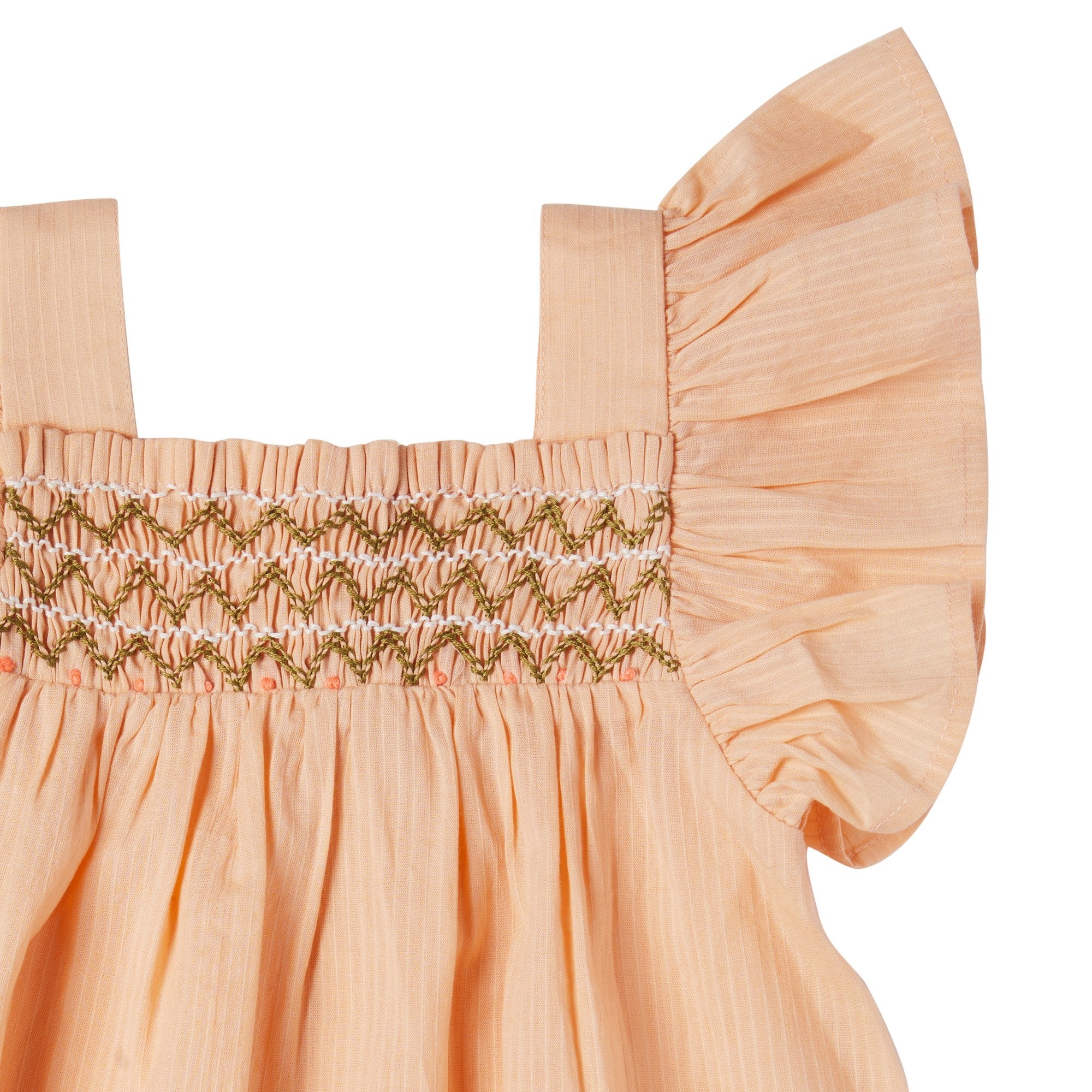 Exotic Parisian Baby & Girl Dress - Bonheur du Jour Abricot Color for Special Occasions & Photoshoots