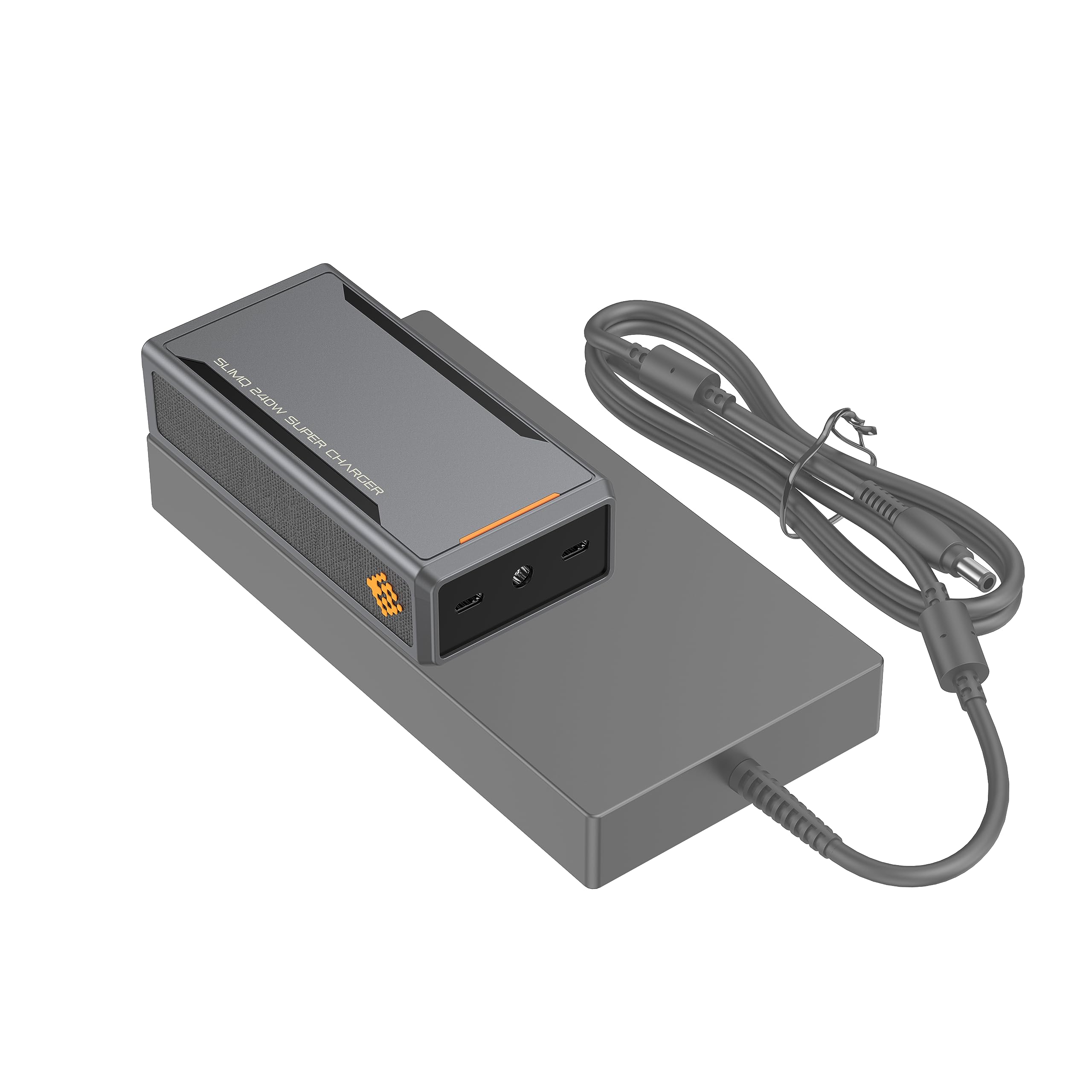 100W GaN Fast Charger for Laptop - Dual USB-C PD 3.0 & 20V DC Port - Compatible with Dell, HP, Lenovo, MSI, Razer, Asus, Acer Gaming Laptops (240W/230W/200W/180W/170W) - Perfect for Travel, Office & Home Use (3-Pin AC Adapter)
