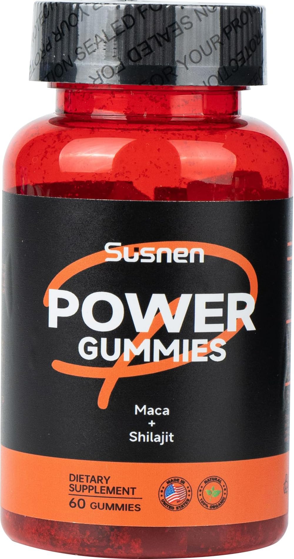Organic Power Gummies with Maca & Pure Himalayan Shilajit - Inositol Gummies for Energy Boost & Nutrient Absorption - 60 Count - Supports Stamina & Wellness for Active Lifestyles, Workouts & Daily Vitality