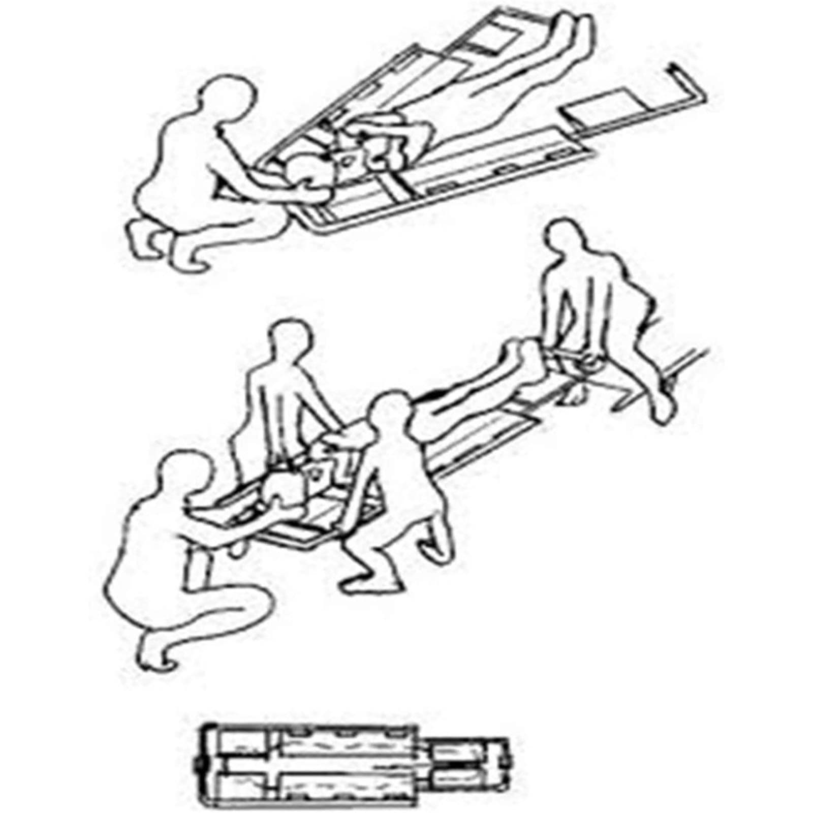 Portable Folding Scoop Stretcher - Lightweight Emergency Medical Stretcher for Fire Rescue, Patient Transfer | Hospital, Home & Outdoor Use | First Aid, EMS & Disaster Relief Equipment