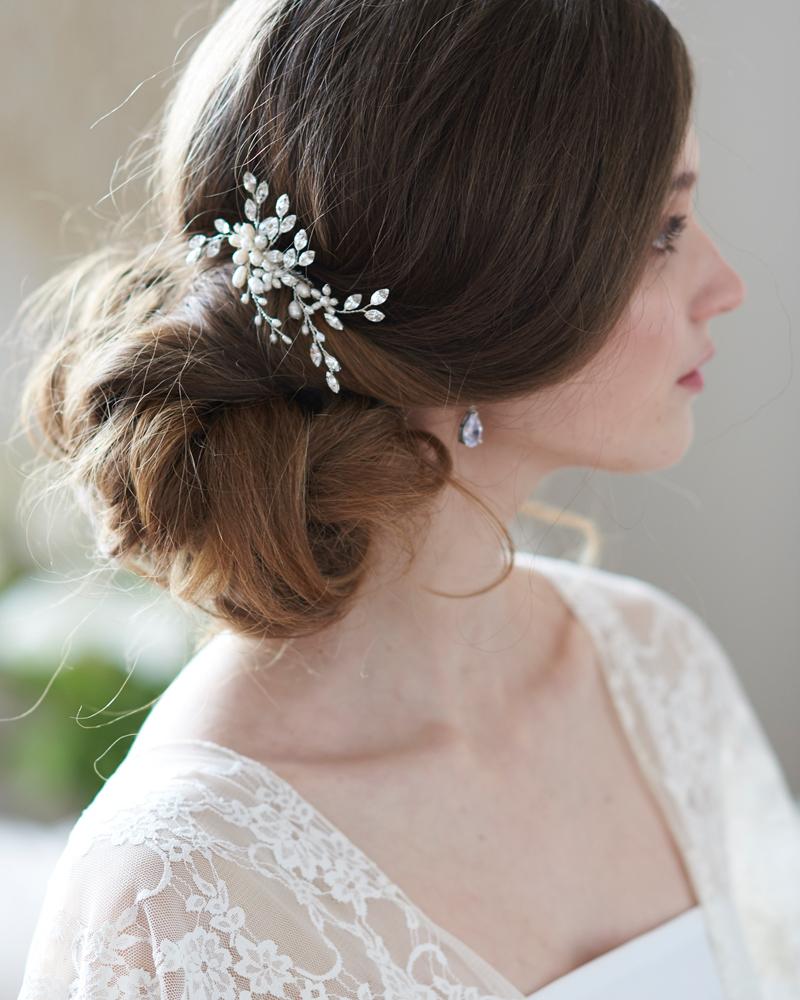 Lillian Pearl & Crystal Hair Comb - Elegant Bridal Hair Accessory for Weddings, Prom & Special Occasions