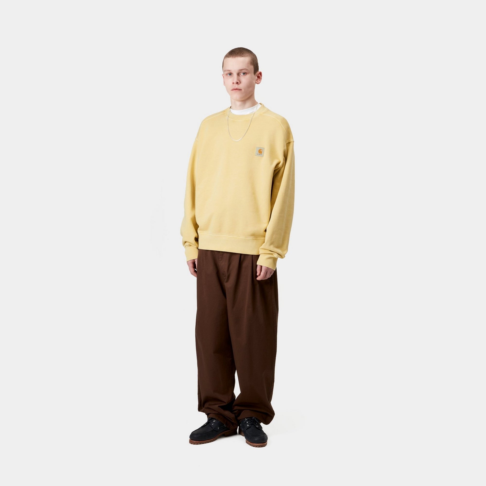 Nelson Sweatshirt for Men & Women | Soft Cotton Hoodie in Air Yellow | Casual Streetwear for Everyday Comfort & Style