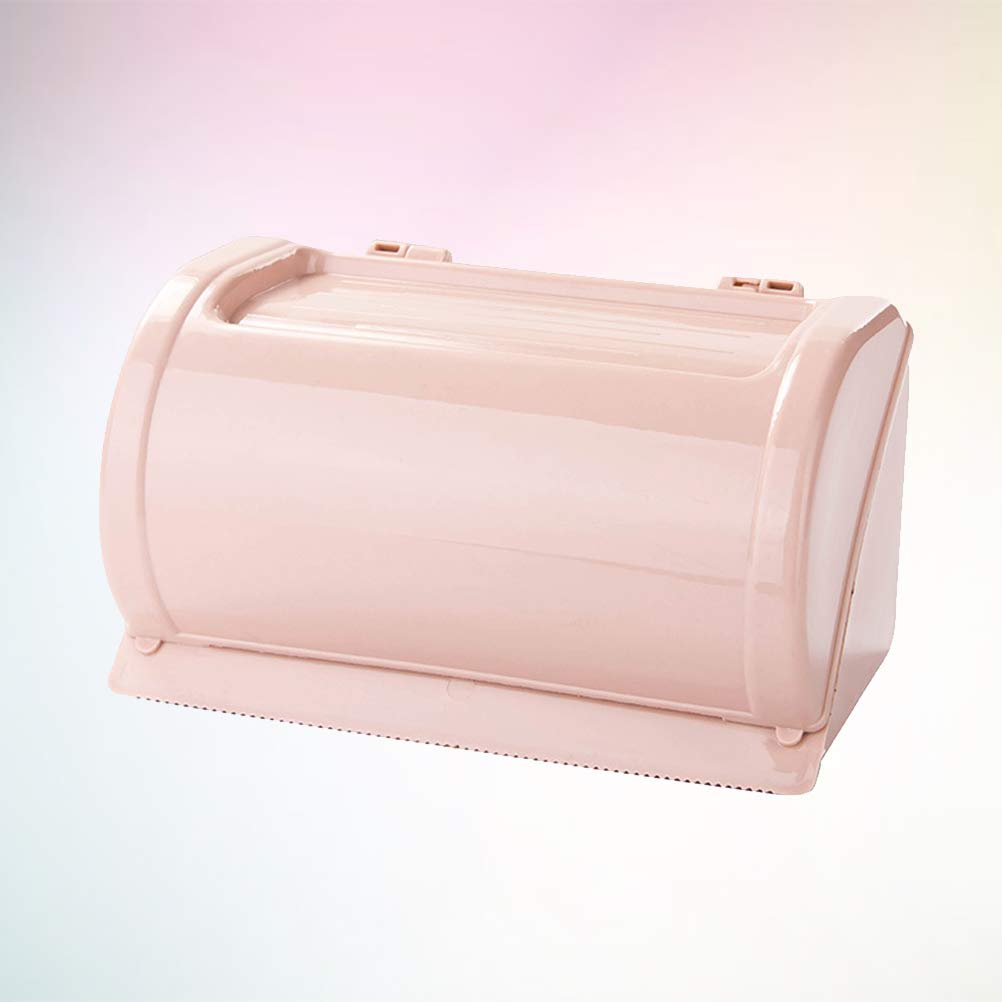 Cabilock 1-Piece No Drill Toilet Paper Holder - Waterproof Bathroom Tissue Roll Mount with Strong Adhesive, Pink - Perfect for Small Bathrooms, RVs & Apartments