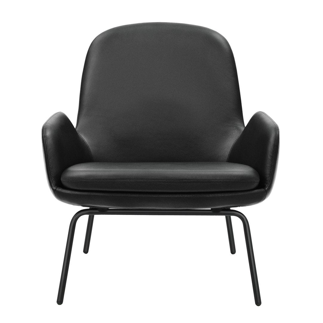 Modern Era Lounge Chair - Low Profile Mid Century Design for Living Room, Bedroom & Office - Comfortable Relaxing Armchair with Wooden Legs