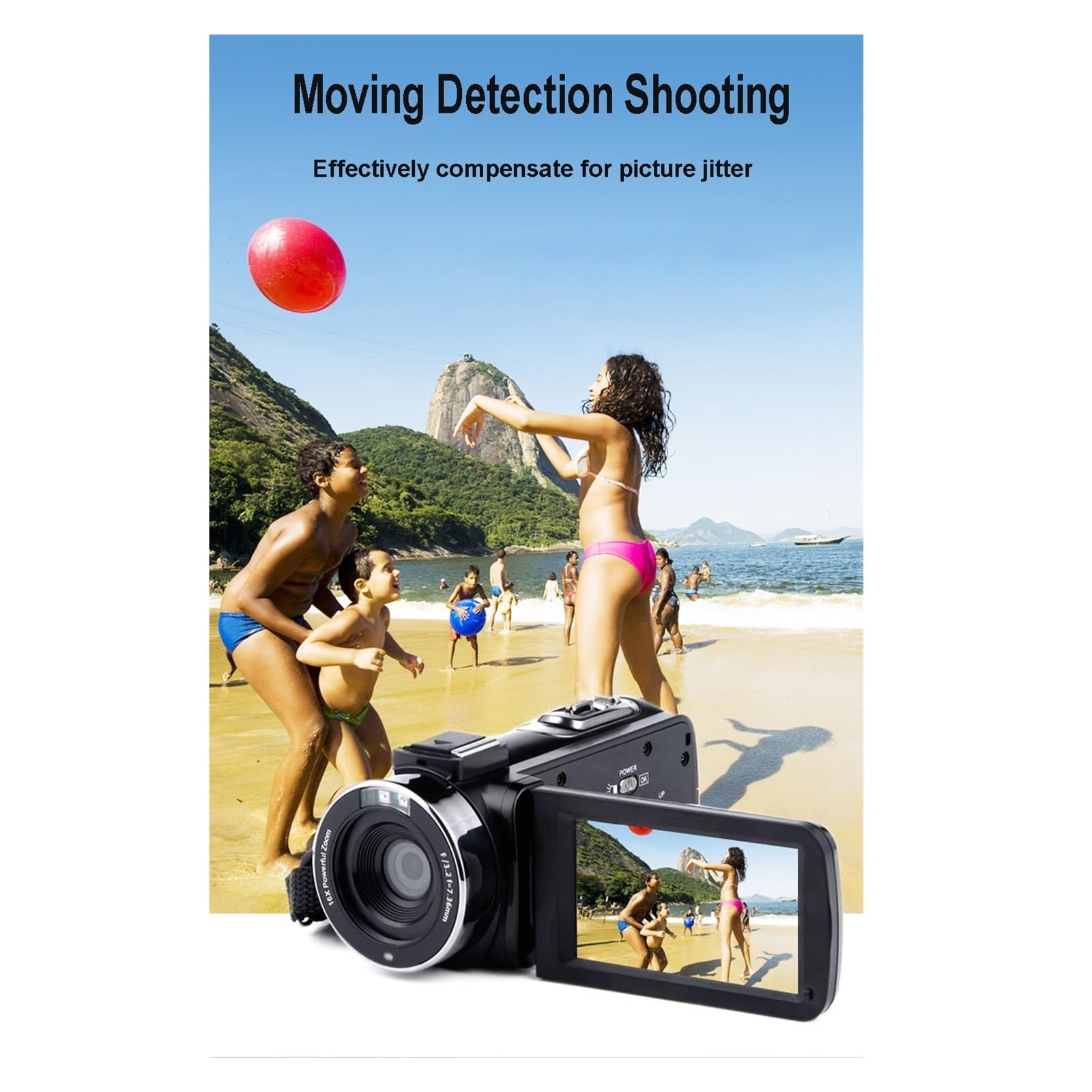 2K Night Vision Video Camera with 16X Zoom & Infrared - 30MP 2.7K Portable Digital Camcorder for Vlogging, Live Streaming (Includes 128G SD Card, Mic, Lens, Light) - Perfect for Travel Vlogs, YouTube Content Creation, and Low-Light Recording