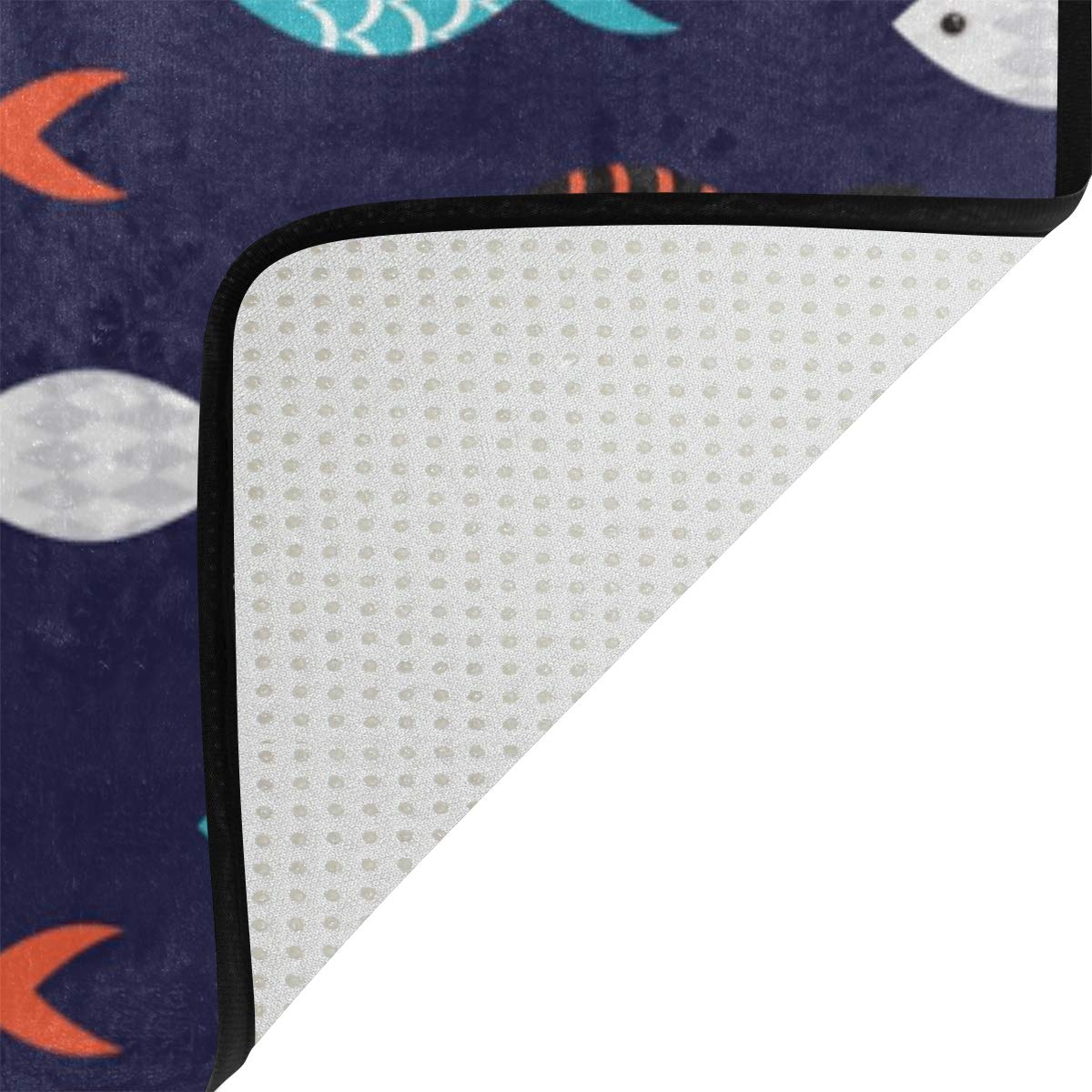 ALAZA Cartoon Cute Fish Area Rug - Soft Non-Slip 5'3