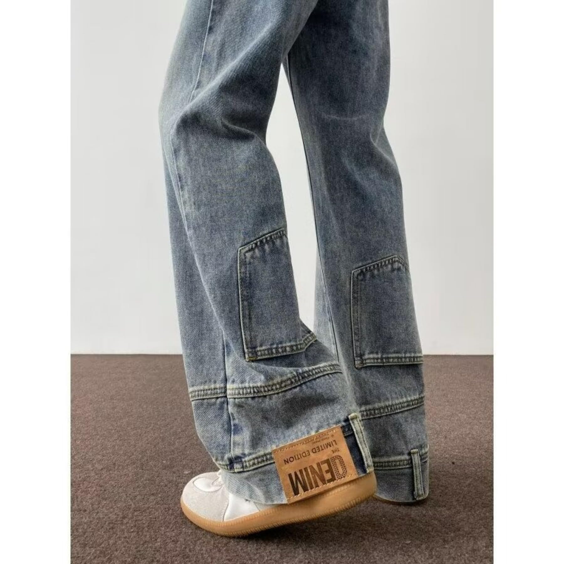 Straight Leg Jeans for Women - Y2K Retro Distressed Denim Pants with Stacked & Wide Leg Styles | Perfect for Streetwear Fashion, Casual Outfits & Vintage Looks