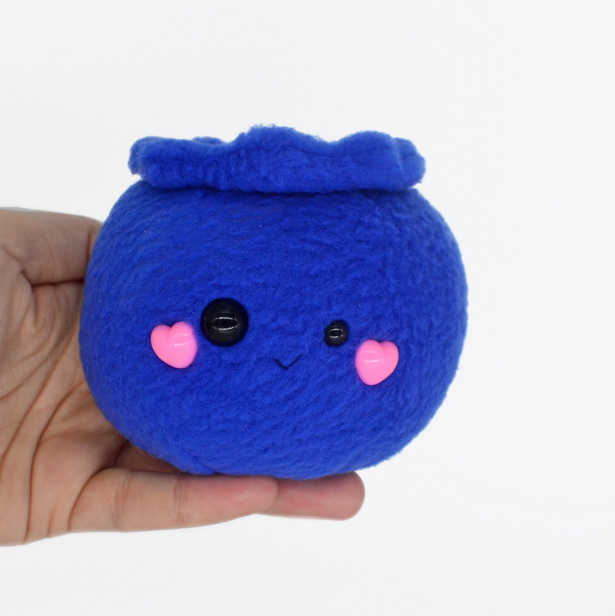 Adorable Blueberry Plush Toy - Kawaii Handmade Vegan Fruit Plushie for Desk Decor, Gifts & Stress Relief | Perfect for Office, Nursery & Cozy Home Decor