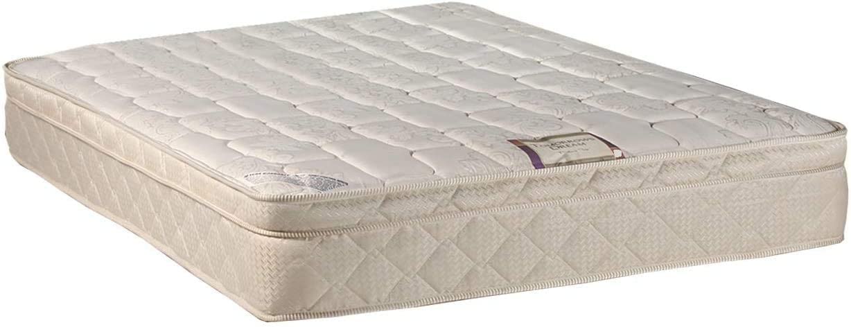 Orthopedic Eurotop Full Mattress - Medium Soft for Back Pain Relief, Home & Guest Room Use