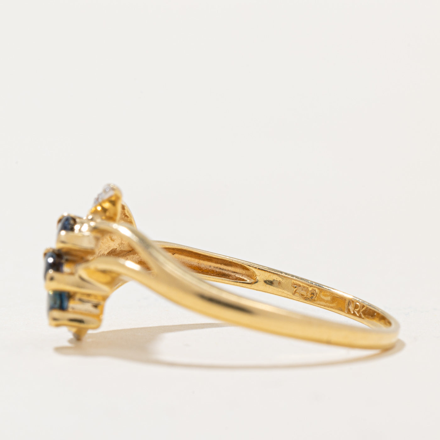 Elegant Sapphire & Diamond Cocktail Ring - 0.12ctw Blue Sapphire & 0.03ctw Diamond - Size 6.75 - Perfect for Evening Parties, Weddings & Special Occasions