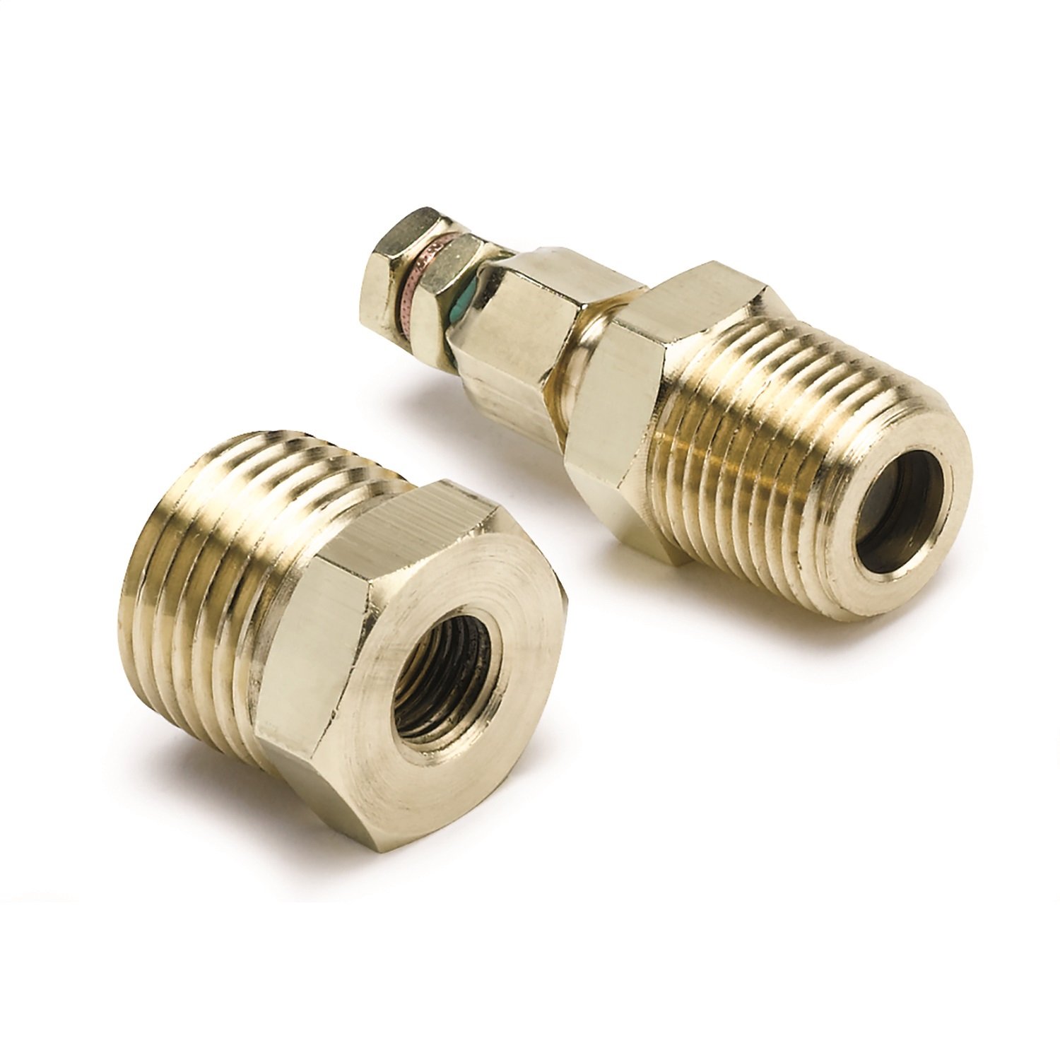 Auto Meter 2254 Electric Temperature Sender Kit with Fittings - Universal Engine Oil/Water Temp Sensor for Cars, Trucks & Boats - Perfect for Performance Monitoring & Engine Diagnostics