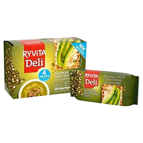 Ryvita Deli Pumpkin & Oats Crackers 200g - Healthy Whole Grain Snack for Breakfast, Lunch or On-the-Go