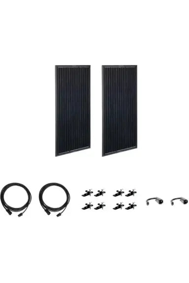 Zamp Solar OBSIDIAN Series 200 Watt Solar Panel Kit (2x100W) - Portable Solar Power for RV, Boat, Off-Grid & Emergency Use