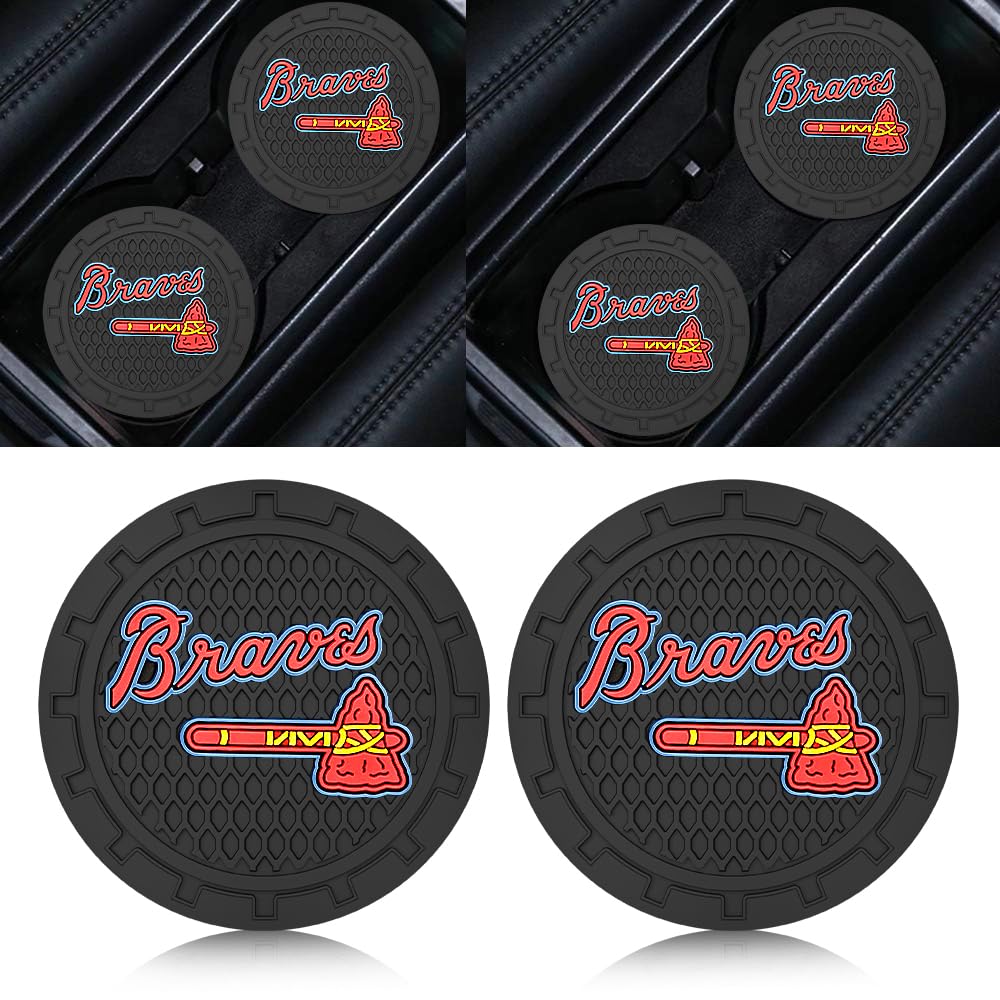 **Atlanta Braves Car Cup Holder Coasters - 2.75