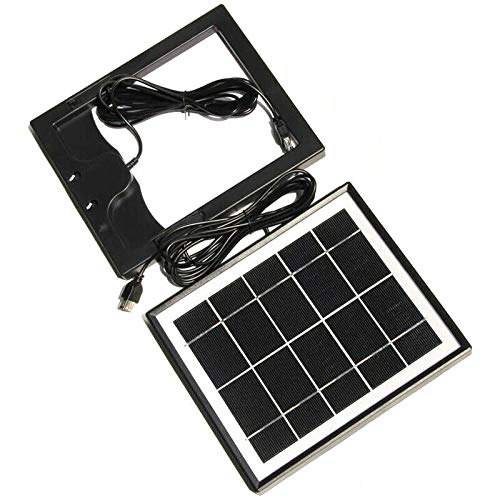 PRAV® 5.5W Solar Phone Charger with USB Output - Portable Mono Solar Panel Power Bank for iPhone, Android, Camping, Hiking & Emergency Power Supply (Beige)