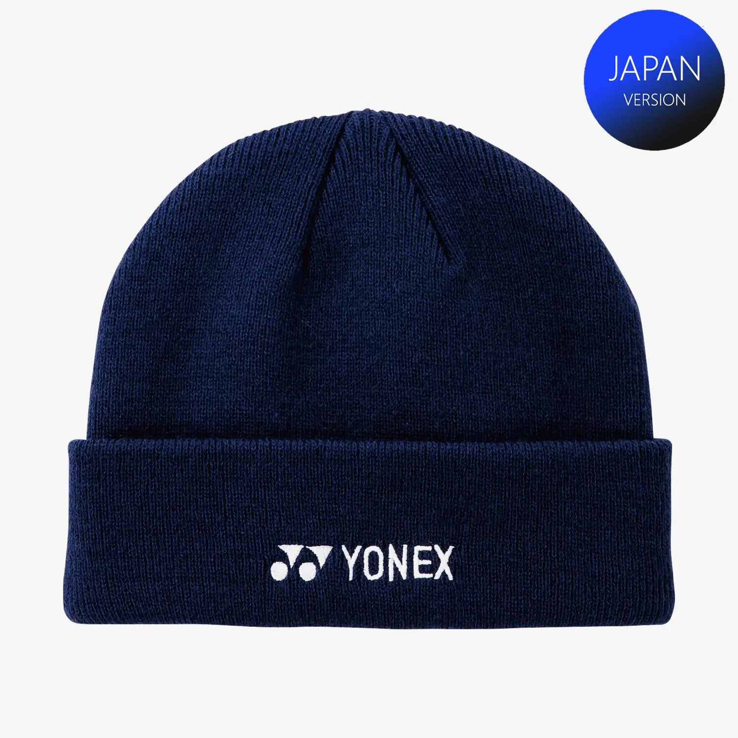 Yonex Navy Blue Beanie Hat for Men & Women - Soft Winter Knit Cap for Running, Skiing, and Outdoor Activities