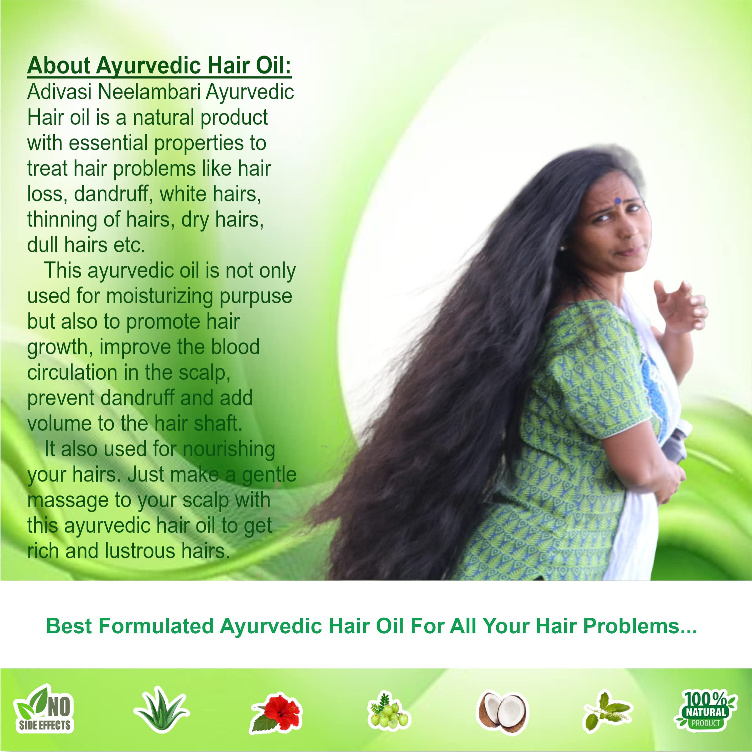 **Adivasi Neelambari Herbal Hair Oil 200ml - Natural Ayurvedic Hair Growth Treatment with Herbs & Roots - No Side Effects - Pack of 1 - Promotes Strong, Shiny Hair for Men & Women**    *(Ideal for Daily Hair Care, Scalp Nourishment, and Reducing Hair Fall & Dandruff)*