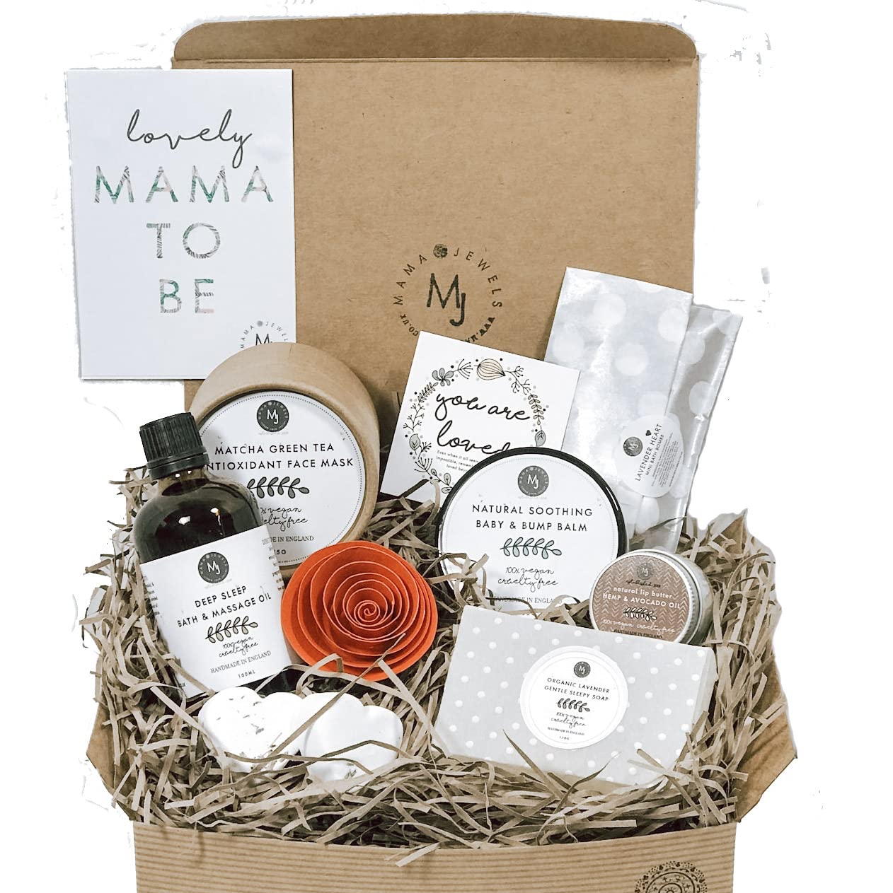 Luxury New Mom Gift Box - Premium Maternity Pamper Hamper with Red Ribbon - Perfect for Baby Showers, Postpartum Care & Mother's Day Gifts