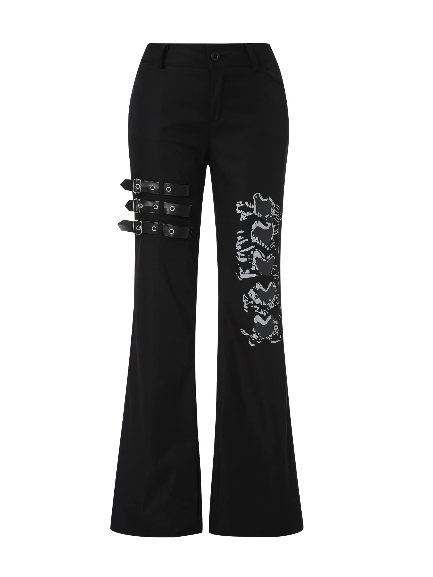 Women's High Waisted Black Cargo Pants with Pockets - Baggy Streetwear Solid Casual Pants for Women | Perfect for Urban Fashion, Outdoor Adventures & Everyday Wear