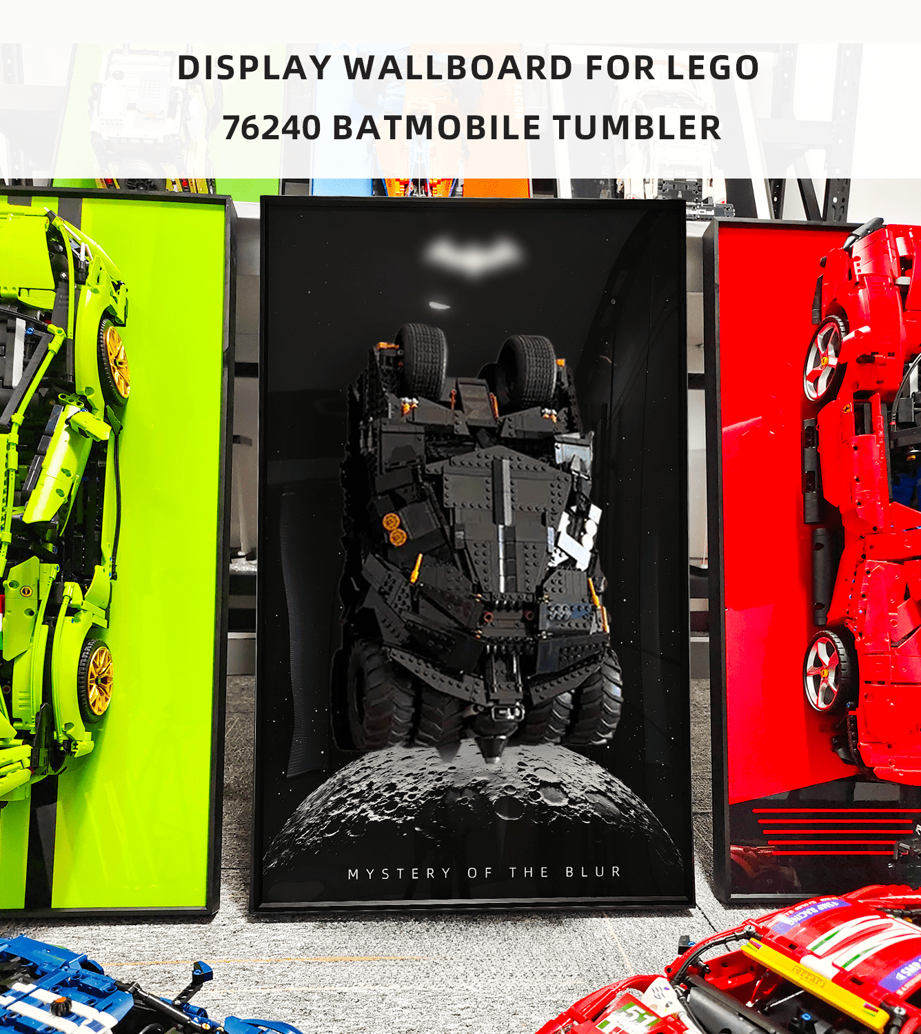 Lego DC Batman Batmobile Tumbler 76240 Wall Display Frame - Showcase Your Iconic Batmobile Model Car | Perfect for Home Decor, Office Display & Collector's Showcase