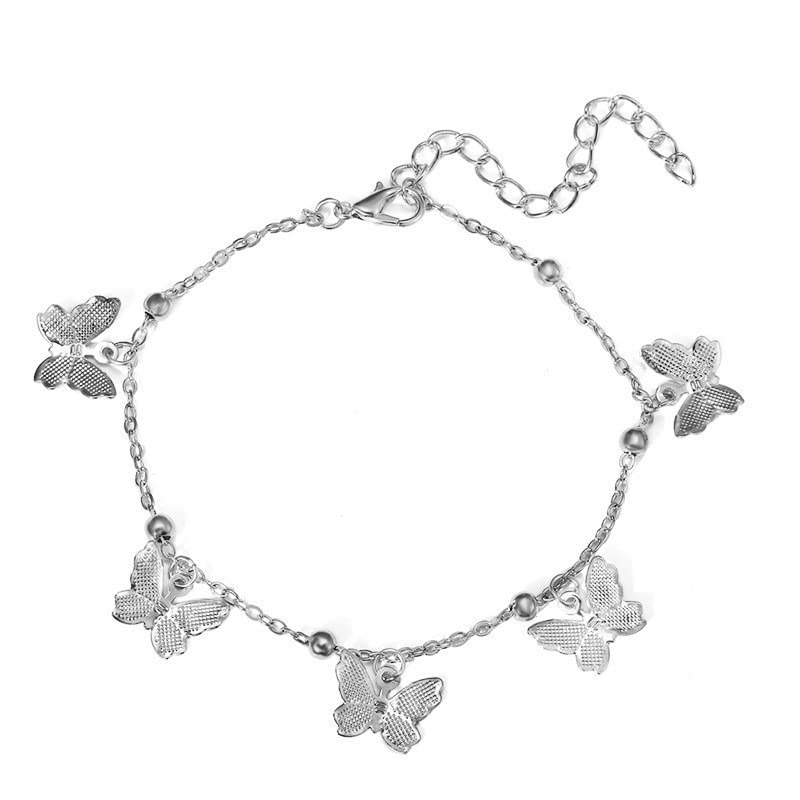 JMEDITC English Luxury Anklet - Creative Simple Pendant Foot Chain Bracelet with Rings Bookend Design - 50th Birthday Gifts for Women - Perfect for Beach Vacations, Summer Outfits & Special Occasions