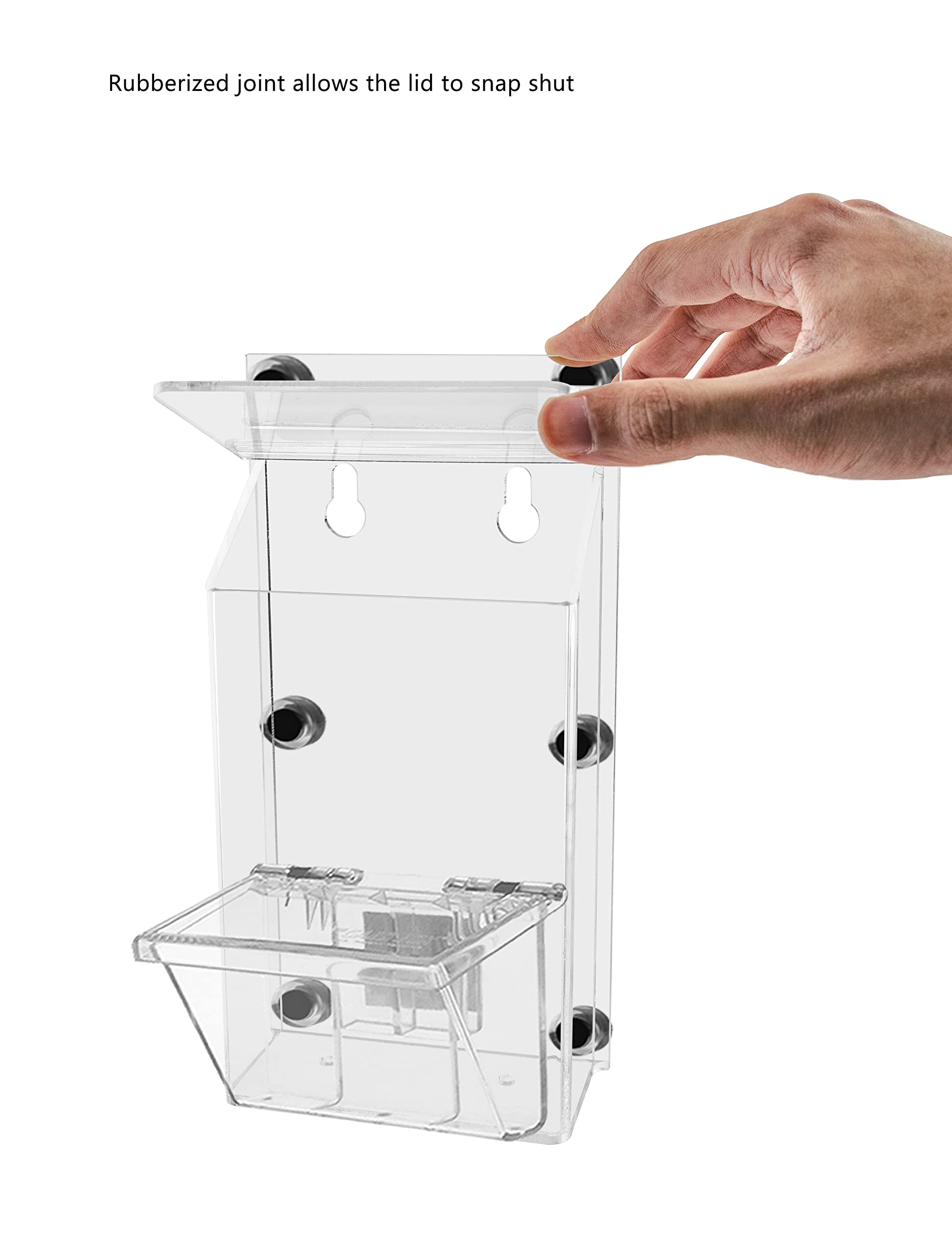 6 Pack Magnetic Brochure Holders with Lid - Metal Mount Outdoor Caddy for 4
