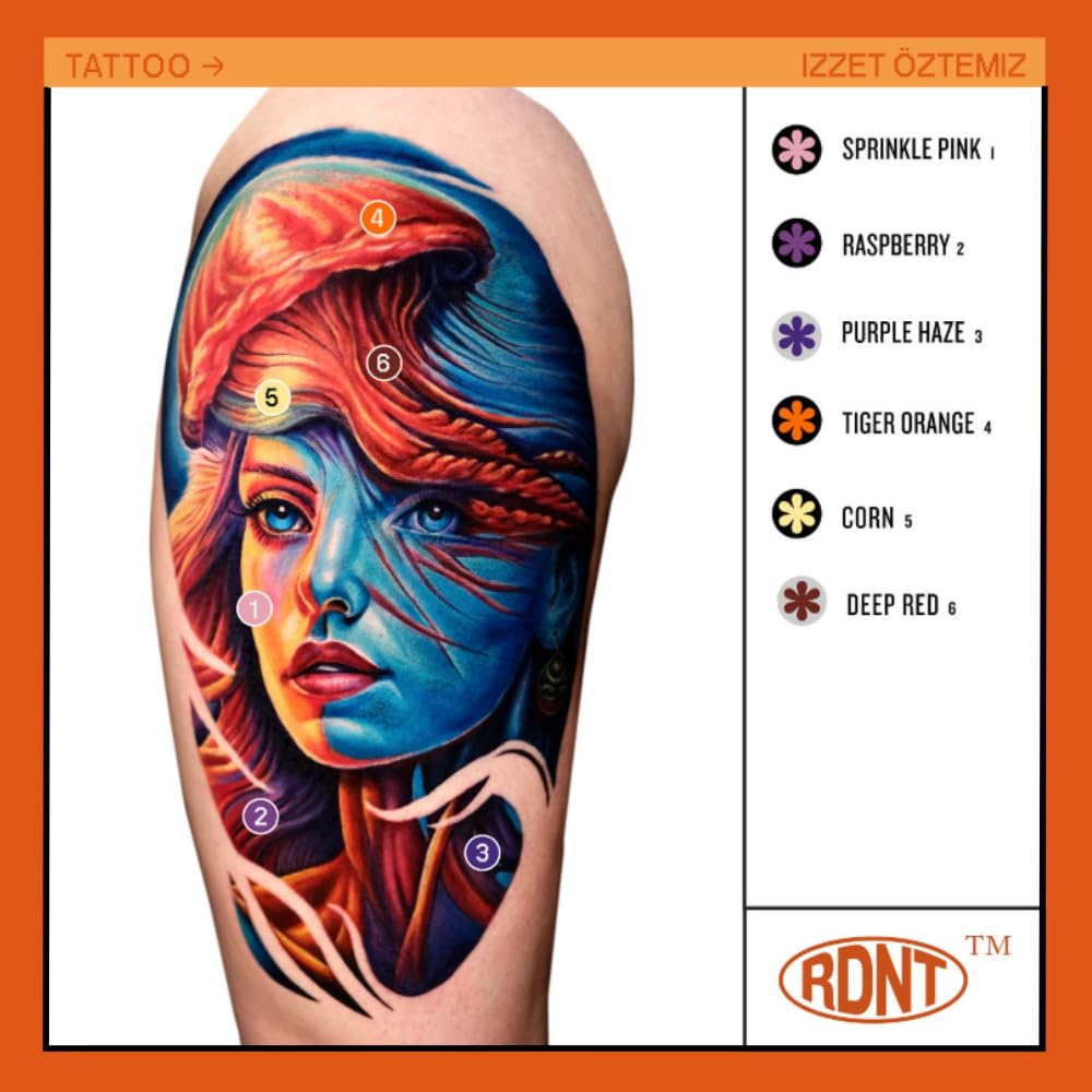 Vibrant 19-Color Professional Tattoo Ink Set - 1/2 oz Bottles for Tattoo Artists & Body Art Enthusiasts | Perfect for Sleeves, Cover-ups & Fine Line Work