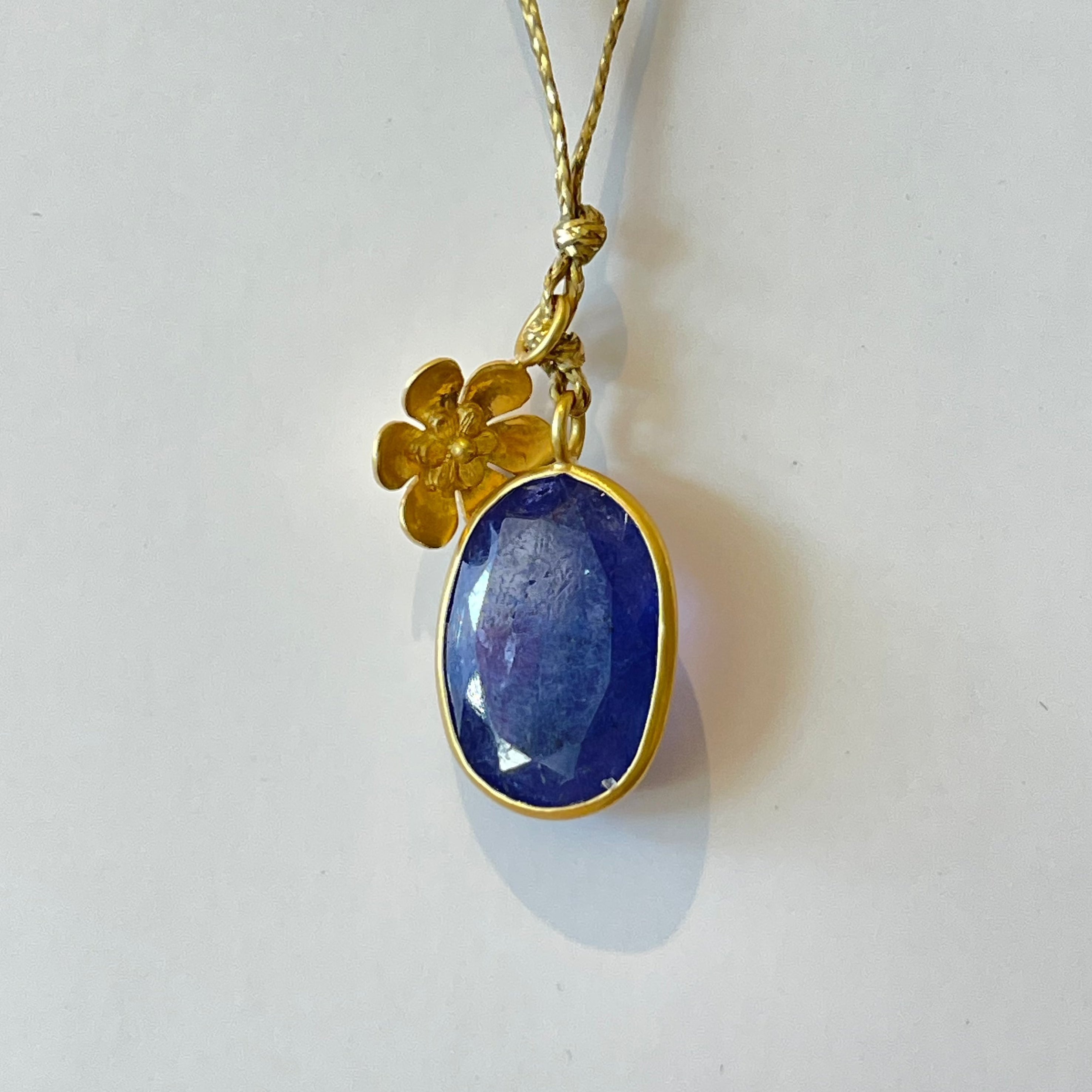 Exquisite Single Colette Tanzanite Necklace - Elegant Blue Gemstone Jewelry for Women, Perfect for Weddings, Anniversaries & Special Occasions
