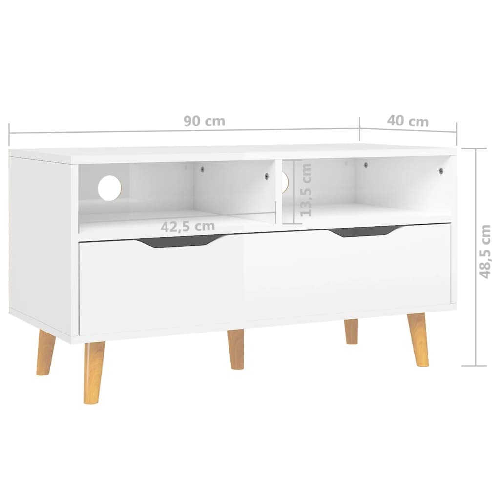Modern TV Stand with Storage - 35.4